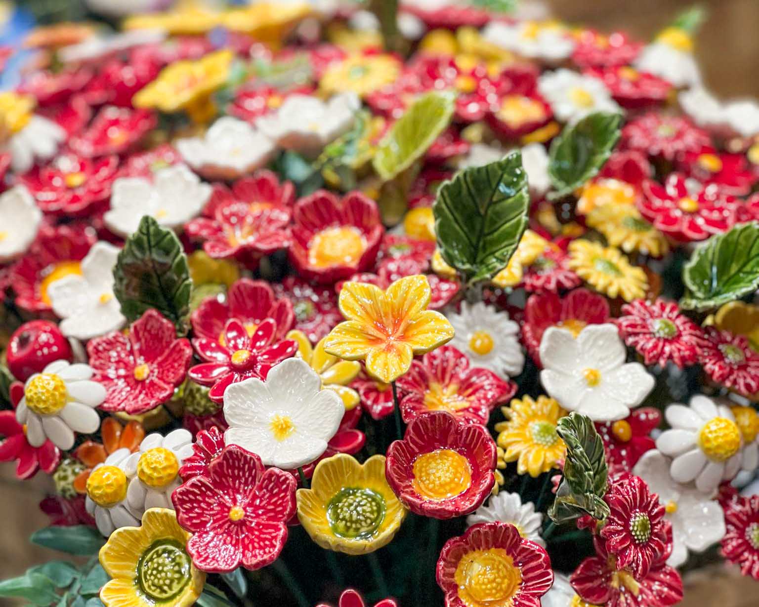 Keramikblumen als Geschenk für Lehrer