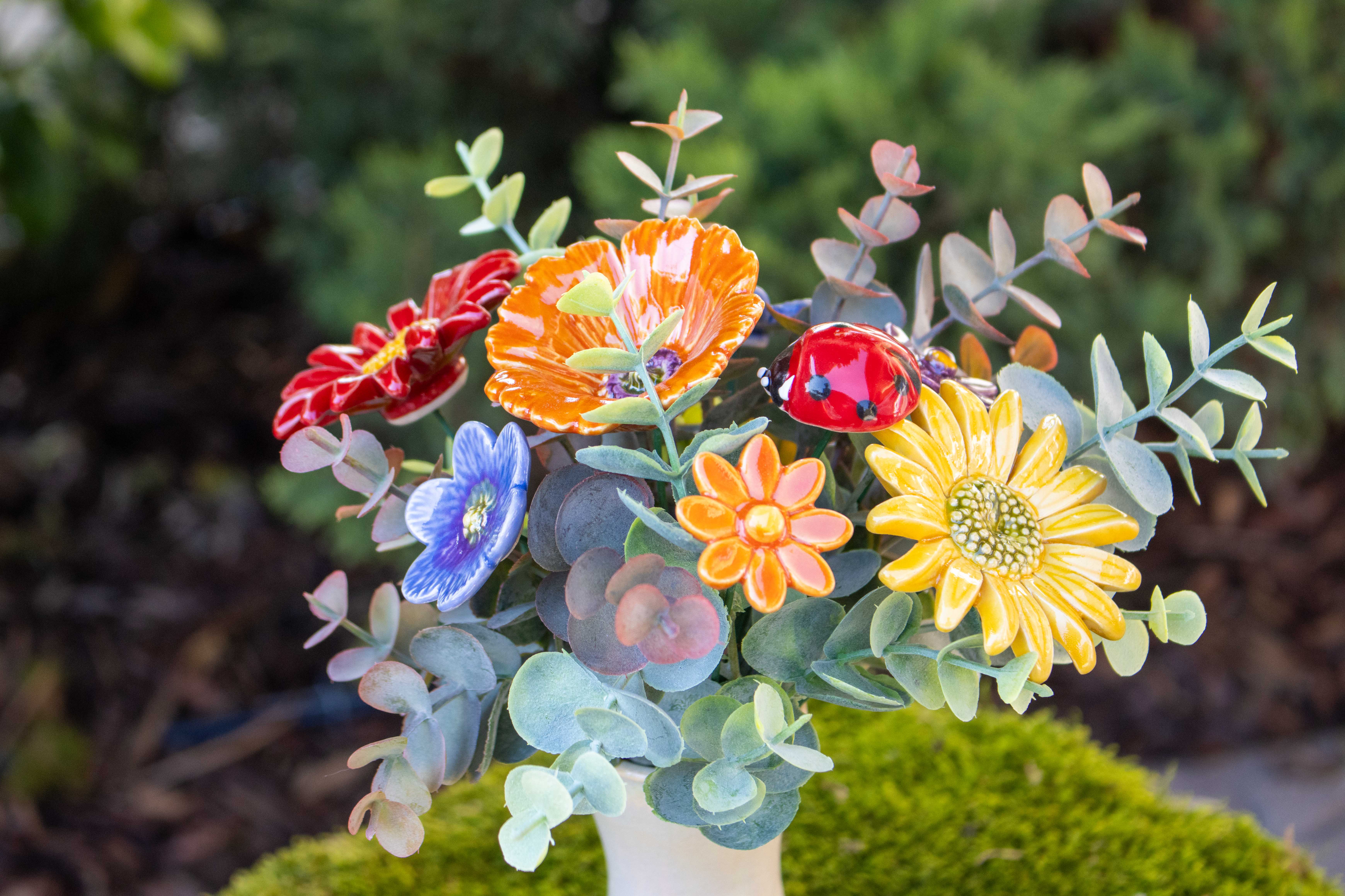 Keramikblumenauswahl, Blumenstrauß
