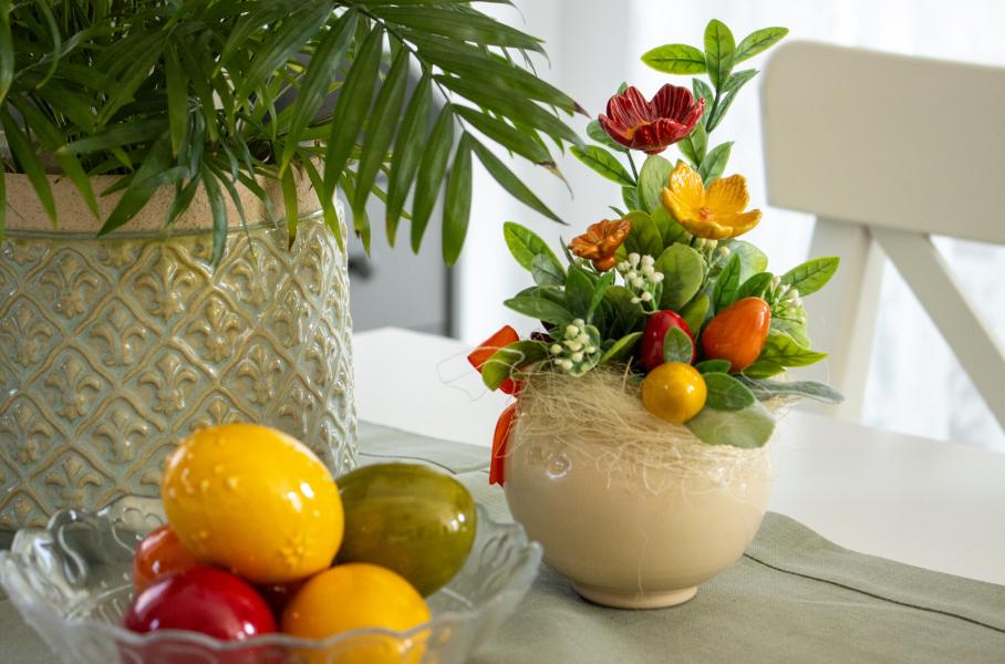 Ostern Keramik Blume Mittelstück