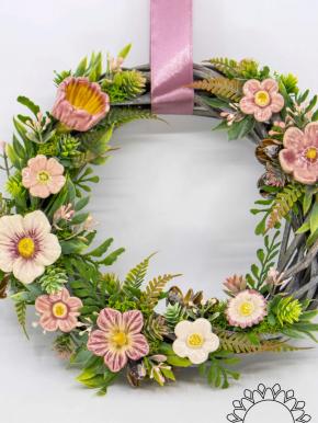 Türkranz mit Blütenkirsche - Rosa