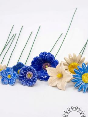 Blaue Lagune Mittelgroße Blumenauswahl - Blau, Auswahl ohne Silikongrün