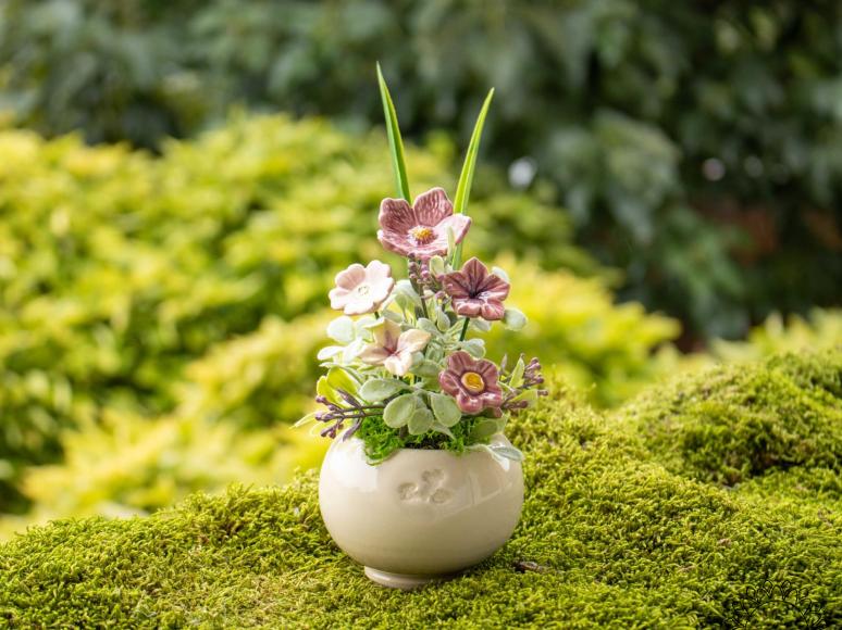 Mini-Tischdekoration mit Leinblume