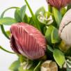 Mittelgroße Tischdekoration mit Tulpen - Rosa