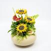 Mittelgroße Tischdekoration mit Sonnenblume