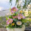  Große Tischdekoration mit Wildblumen - Rosa