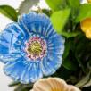 Mittelgroße Tischdekoration mit Schmuckkörbchen - Blau