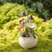 Kleine Tischdekoration mit Glockenblumen