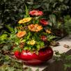 Große Tischdekoration mit Dekosonnenblumen