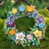Türkranz mit Bunten Blumen