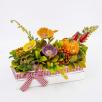 Blumenbox Dekoration mit Hagebutte - Gemischt