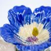Mittelgroße Weihnachts-Tischdekoration mit Hibiskus - Blau