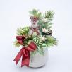 Kleine Weihnachts-Tischdekoration mit Rentier