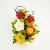 Kleine Tischdekoration mit Glockenblumen