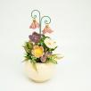 Kleine Tischdekoration mit Glockenblumen
