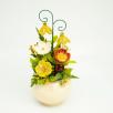 Kleine Tischdekoration mit Glockenblumen