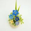Mini-Tischdekoration mit Leinblume