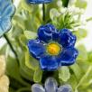 Mini-Tischdekoration mit Leinblume - Blau