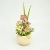 Mini-Tischdekoration mit Leinblume