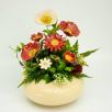Große Tischdekoration mit Gartenmohnblumen