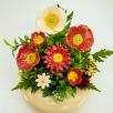 Große Tischdekoration mit Gartenmohnblumen