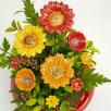Große Tischdekoration mit Dekosonnenblumen