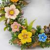 Türkranz mit Bunten Blumen