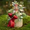 Kleine Weihnachts-Tischdekoration mit Rentier