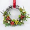 Weihnachts-Türkranz mit Weihnachtsblume - Rot