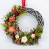 Weihnachts-Türkranz mit Quirl Malve - Rot