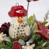 Mittelgroße Weihnachts-Tischdekoration mit Schneemann
