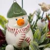 Mittelgroße Weihnachts-Tischdekoration mit Schneemann