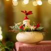 Mittelgroße Weihnachts-Tischdekoration mit Pinguin