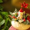 Mittelgroße Weihnachts-Tischdekoration mit Pinguin