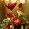 Mittelgroße Weihnachts-Tischdekoration - Rot