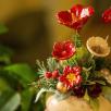 Mittelgroße Weihnachts-Tischdekoration - Rot