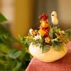 Mittelgroße Weihnachts-Tischdekoration mit Rentier