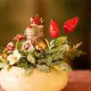 Mittelgroße Weihnachts-Tischdekoration mit Rentier