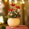 Große Weihnachts-Tischdekoration - Rot