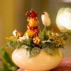 Mittelgroße Weihnachts-Tischdekoration mit Rentier - Braun