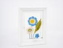 Blumenbild mit Tausendschön - Blau
