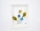 Blumenbild mit Hahenfuß - Blau